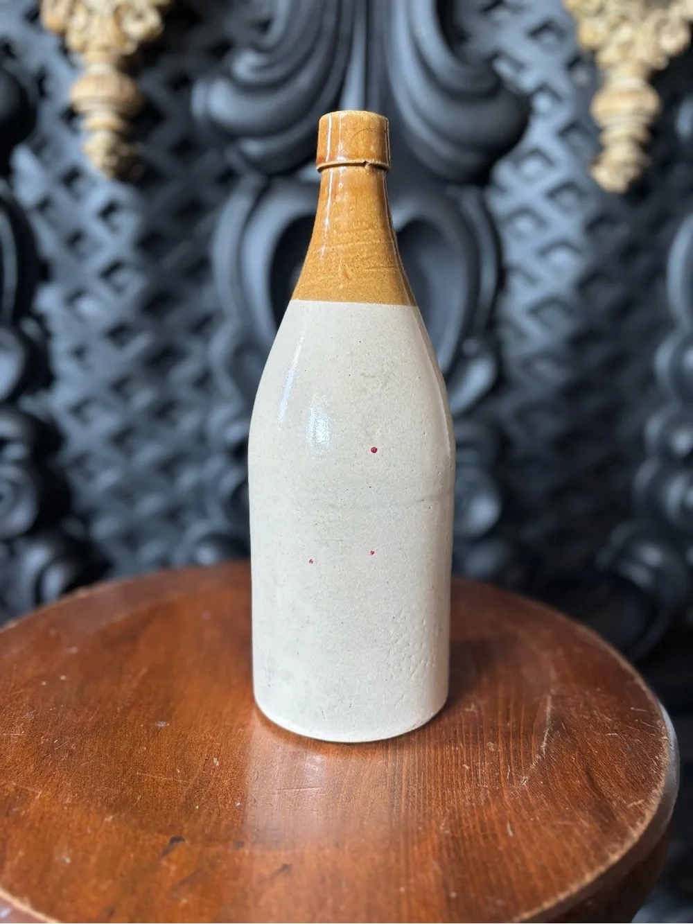 Vintage 1879 Old Jug Whiskey Freiberg Bros. Cincinnati Stoneware Bottle